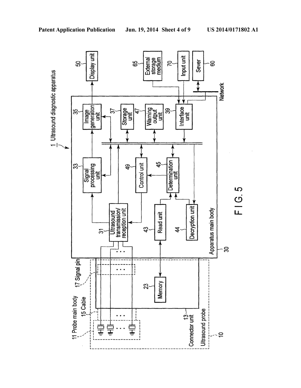 ULTRASOUND DIAGNOSTIC APPARATUS AND ULTRASOUND PROBE - diagram, schematic, and image 05