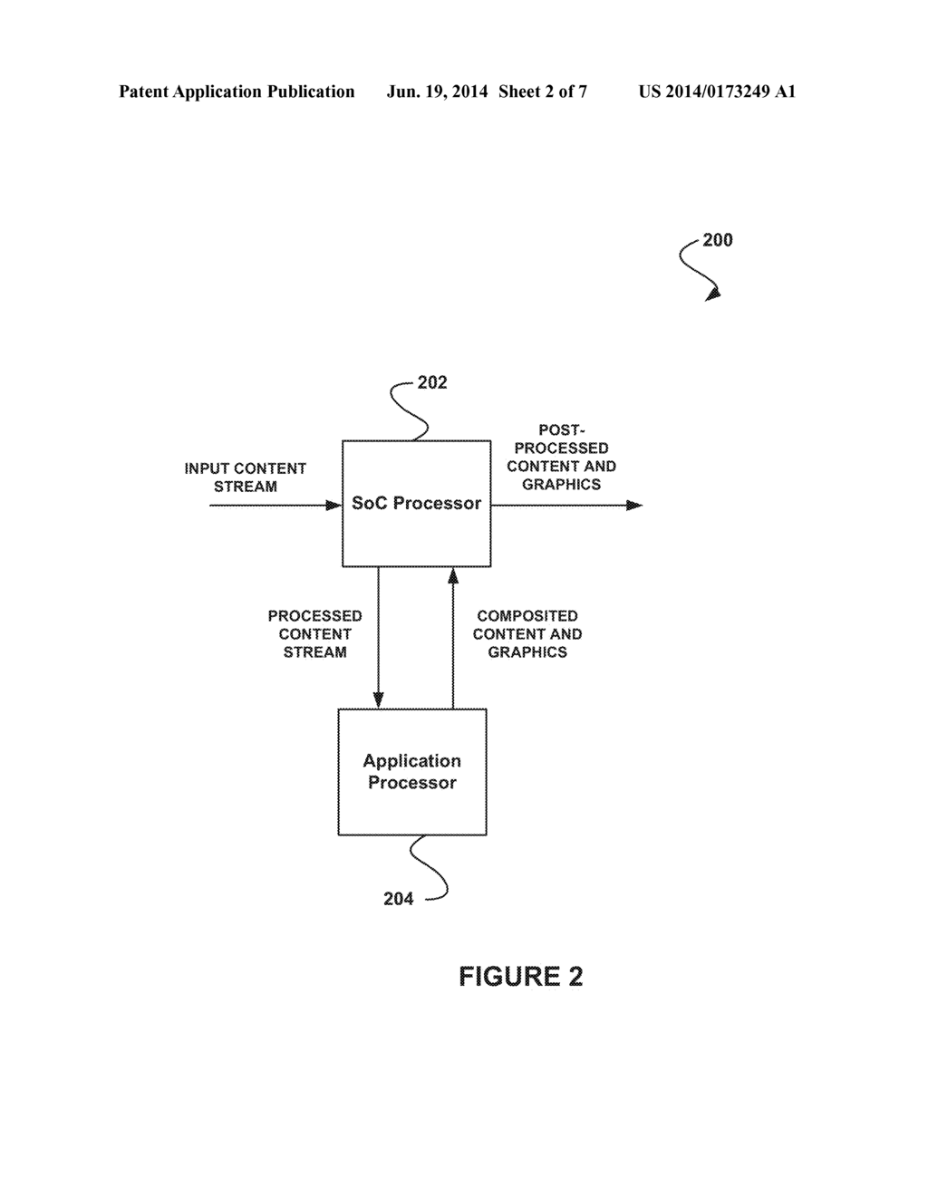 SYSTEM AND METHOD FOR CONNECTING A SYSTEM ON CHIP PROCESSOR AND AN     EXTERNAL PROCESSOR - diagram, schematic, and image 03