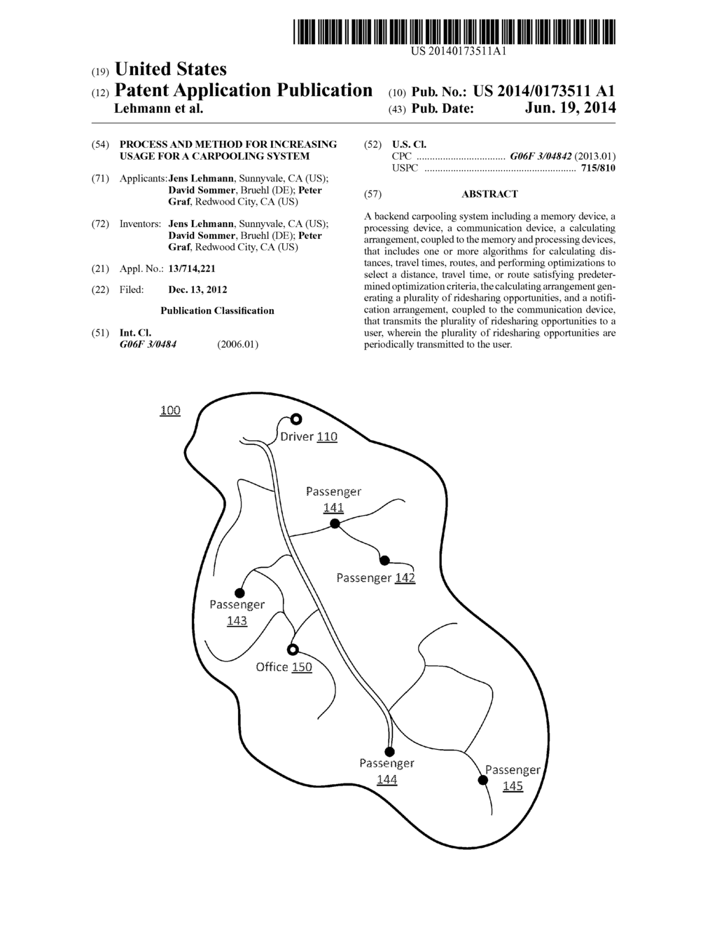 PROCESS AND METHOD FOR INCREASING USAGE FOR A CARPOOLING SYSTEM - diagram, schematic, and image 01