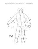 DISPOSABLE SAFETY GARMENT WITH IMPROVED DOFFING AND NECK CLOSURE diagram and image