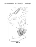 ARTICLE OF FOOTWEAR WITH A HARNESS AND FLUID-FILLED CHAMBER ARRANGEMENT diagram and image