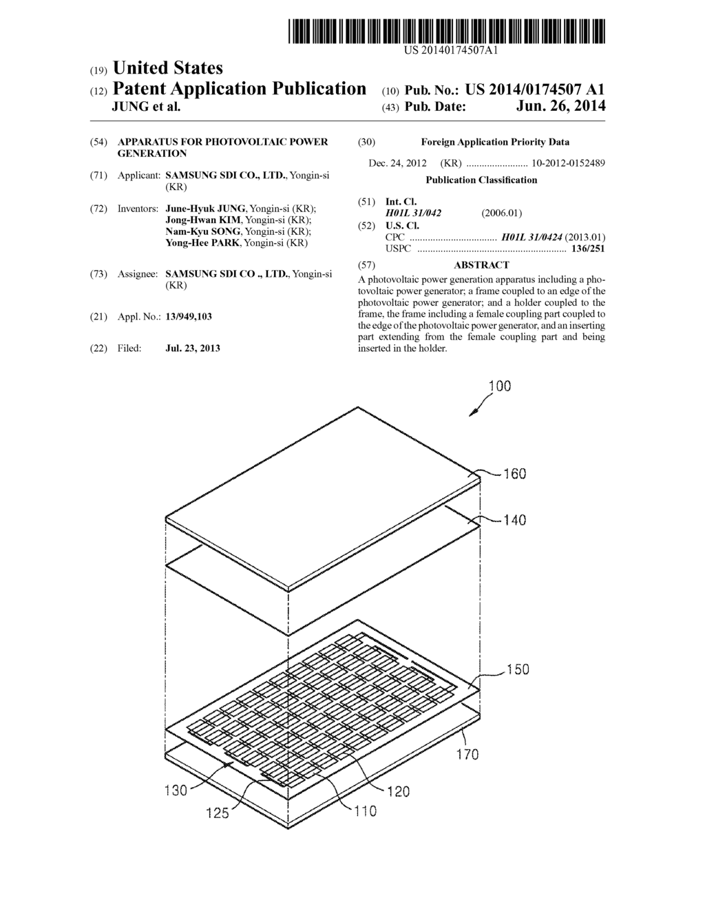 APPARATUS FOR PHOTOVOLTAIC POWER GENERATION - diagram, schematic, and image 01