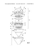 FILTER ASSEMBLY AND SYSTEMS/METHODS OF DISPENSING FROM AND STORING THE     FILTER ASSEMBLY diagram and image