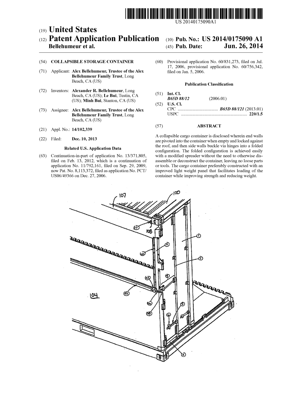 COLLAPSIBLE STORAGE CONTAINER - diagram, schematic, and image 01