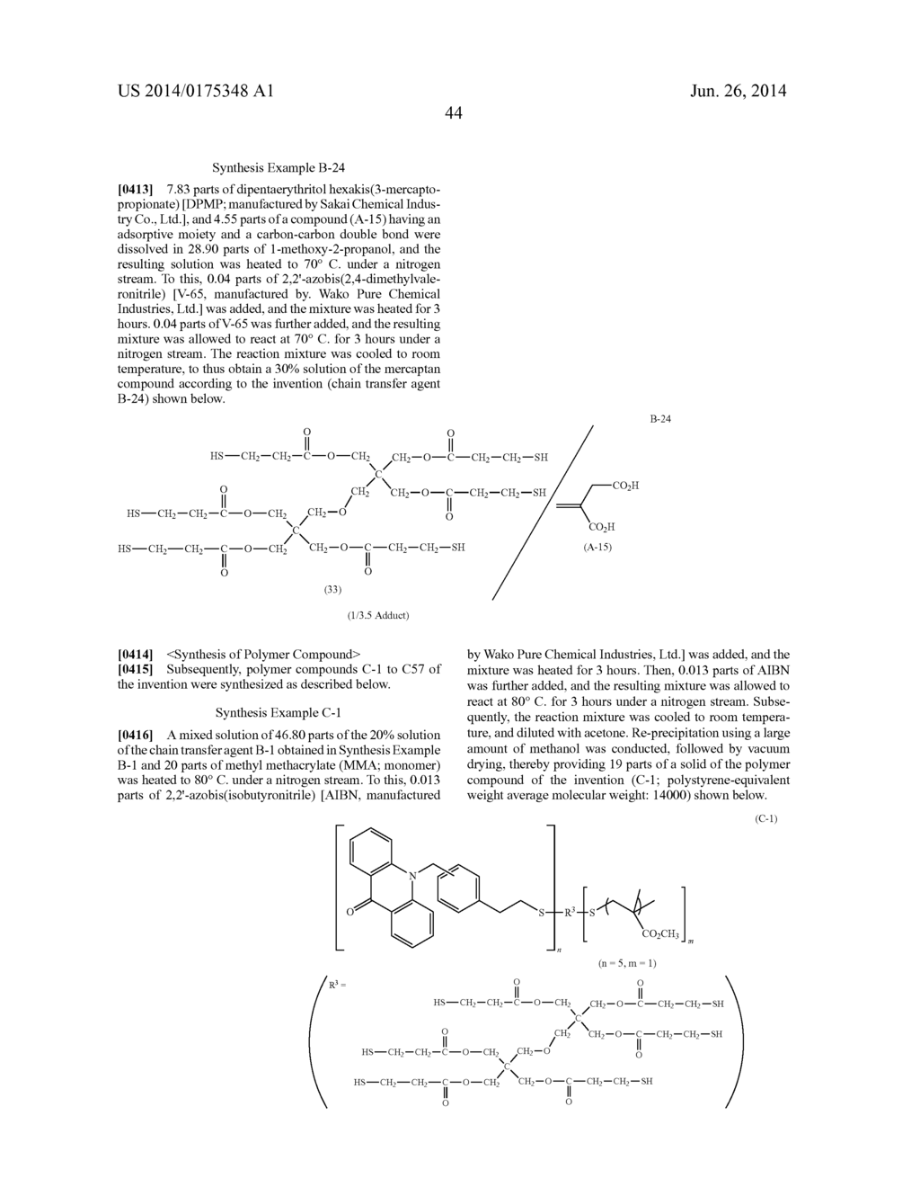 POLYMER COMPOUND AND PRODUCTION METHOD THEREOF, PIGMENT DISPERSING AGENT,     PIGMENT DISPERSION COMPOSITION, PHOTOCURABLE COMPOSITION, AND COLOR     FILTER AND PRODUCTION METHOD THEREOF - diagram, schematic, and image 45