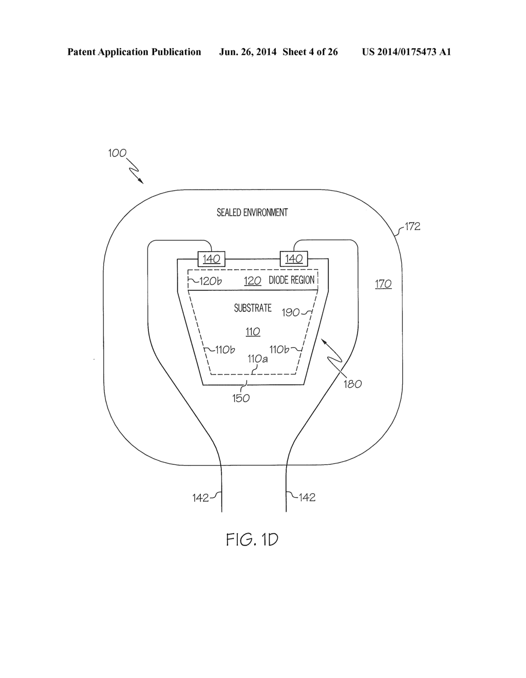 LIGHT EMITTING DIODES INCLUDING LIGHT EMITTING SURFACE BARRIER LAYERS, AND     METHODS OF FABRICATING SAME - diagram, schematic, and image 05