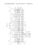 SEMICONDUCTOR DEVICES, PACKAGE SUBSTRATES, SEMICONDUCTOR PACKAGES, PACKAGE     STACK STRUCTURES, AND ELECTRONIC SYSTEMS HAVING FUNCTIONALLY ASYMMETRIC     CONDUCTIVE ELEMENTS diagram and image