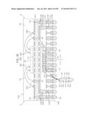 SEMICONDUCTOR DEVICES, PACKAGE SUBSTRATES, SEMICONDUCTOR PACKAGES, PACKAGE     STACK STRUCTURES, AND ELECTRONIC SYSTEMS HAVING FUNCTIONALLY ASYMMETRIC     CONDUCTIVE ELEMENTS diagram and image