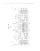 SEMICONDUCTOR DEVICES, PACKAGE SUBSTRATES, SEMICONDUCTOR PACKAGES, PACKAGE     STACK STRUCTURES, AND ELECTRONIC SYSTEMS HAVING FUNCTIONALLY ASYMMETRIC     CONDUCTIVE ELEMENTS diagram and image