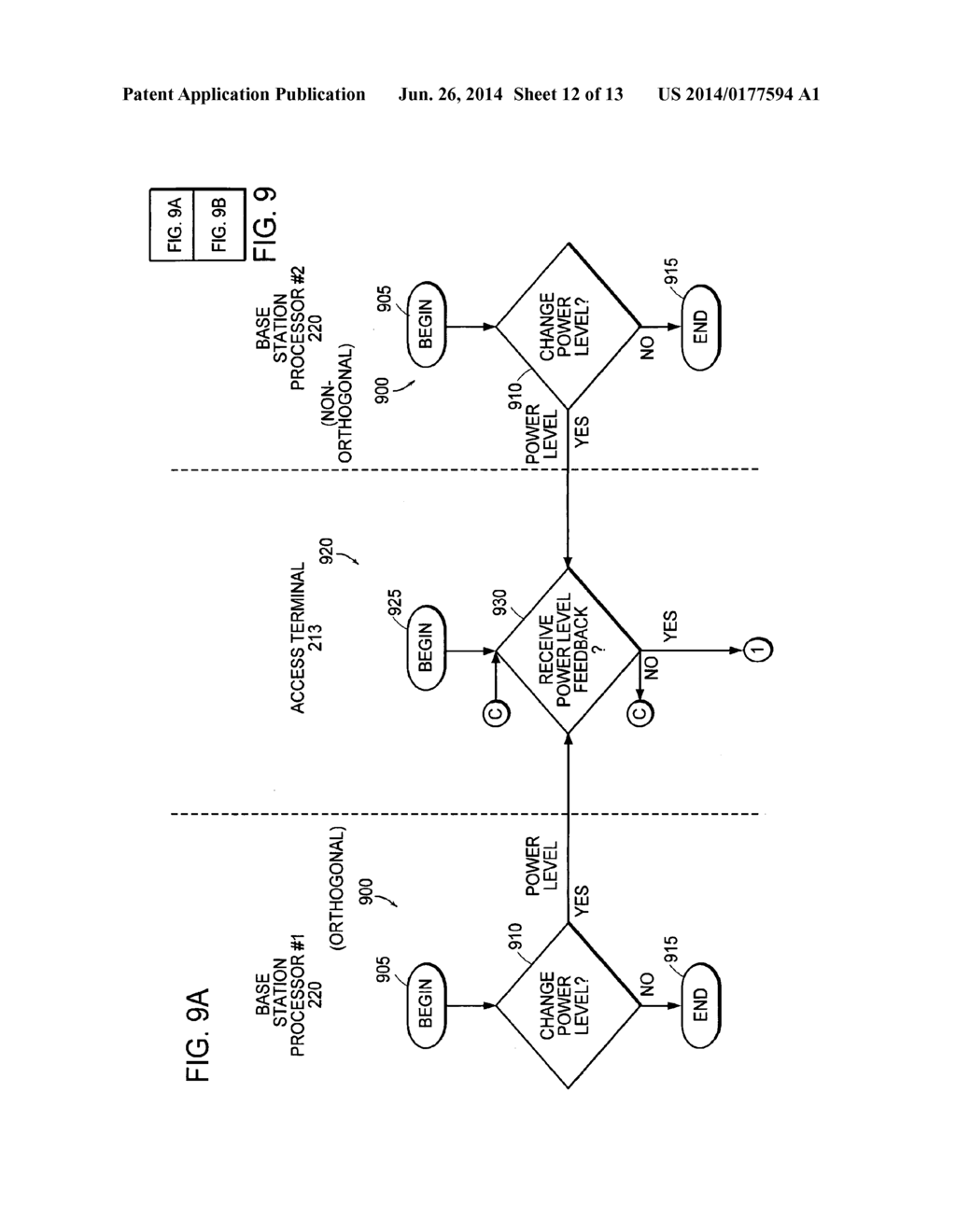 METHOD AND APPARATUS FOR ALLOWING SOFT HANDOFF OF A CDMA REVERSE LINK     UTILIZING AN ORTHOGONAL CHANNEL STRUCTURE - diagram, schematic, and image 13