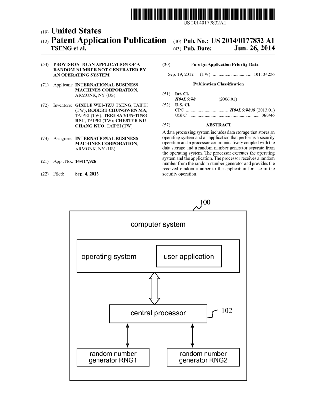 PROVISION TO AN APPLICATION OF A RANDOM NUMBER NOT GENERATED BY AN     OPERATING SYSTEM - diagram, schematic, and image 01