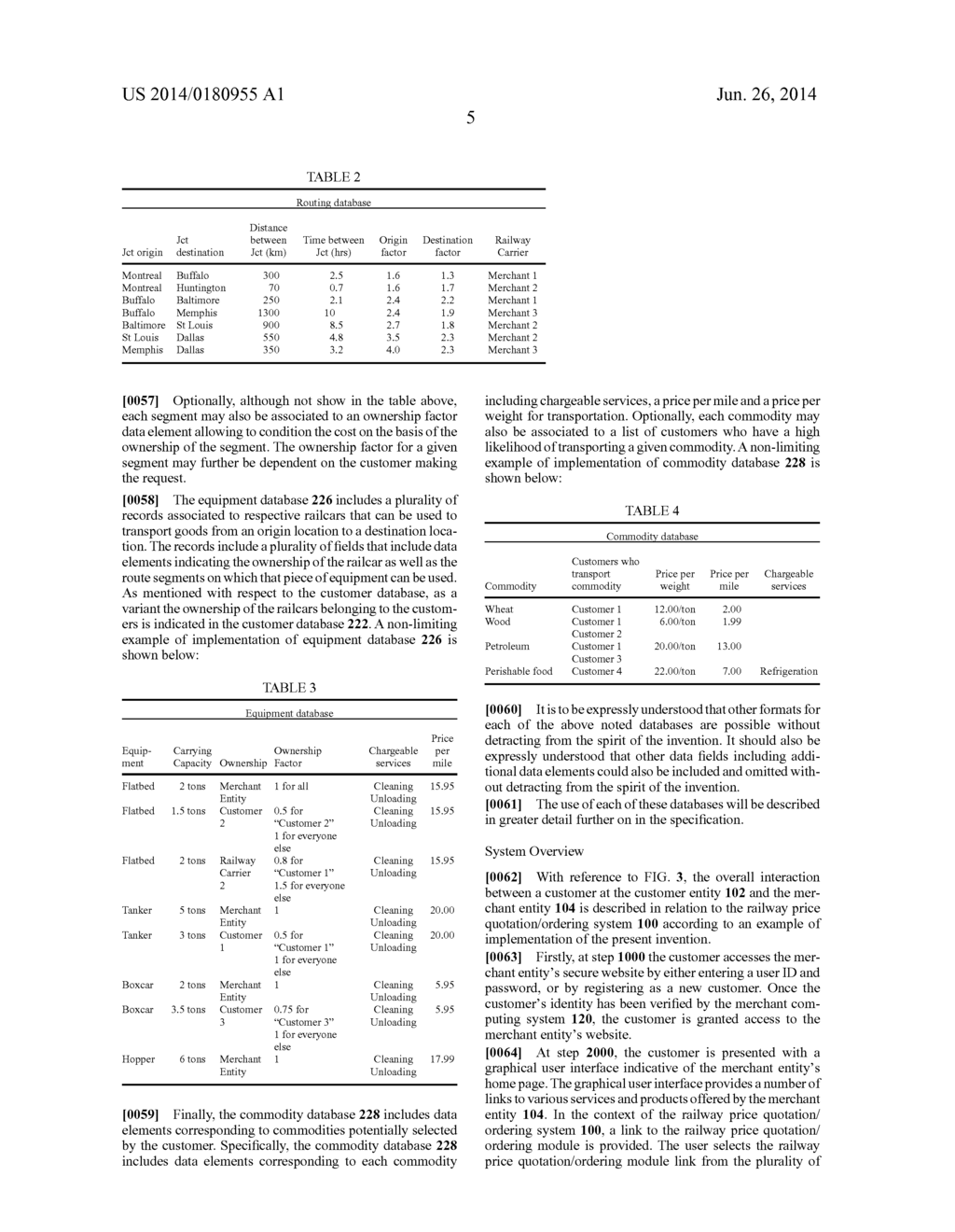 SYSTEM AND METHOD FOR PROVIDING A PRICE QUOTATION FOR A TRANSPORTATION     SERVICE PROVIDING EQUIPMENT SELECTION CAPABILITY - diagram, schematic, and image 17