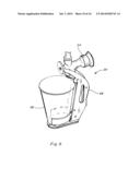 TILTER FOR HOLDING A CONTAINER IN A PROGRESSIVELY LESS TILTED ORIENTATION     WHILE RECEIVING A BEVERAGE FROM A DISPENSING SYSTEM diagram and image