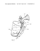 TILTER FOR HOLDING A CONTAINER IN A PROGRESSIVELY LESS TILTED ORIENTATION     WHILE RECEIVING A BEVERAGE FROM A DISPENSING SYSTEM diagram and image