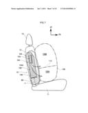 VEHICLE SEAT PROVIDED WITH SIDE AIRBAG DEVICE diagram and image