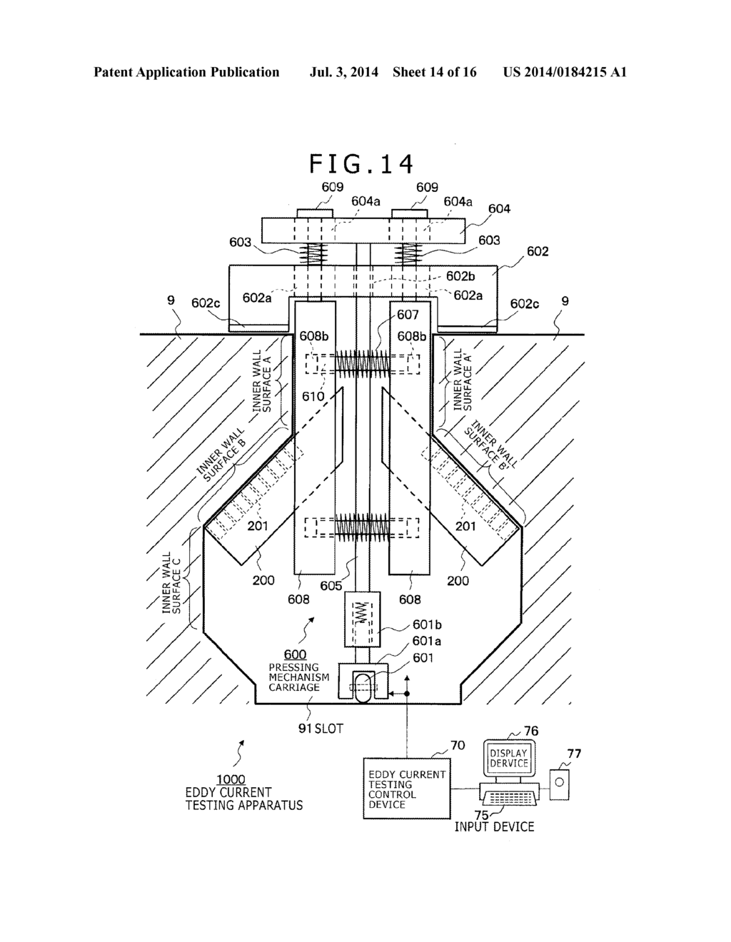 EDDY CURRENT TESTING APPARATUS, EDDY CURRENT TESTING PROBE, AND EDDY     CURRENT TESTING METHOD - diagram, schematic, and image 15