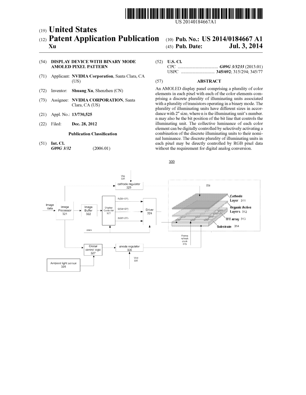 DISPLAY DEVICE WITH BINARY MODE AMOLED PIXEL PATTERN - diagram, schematic, and image 01