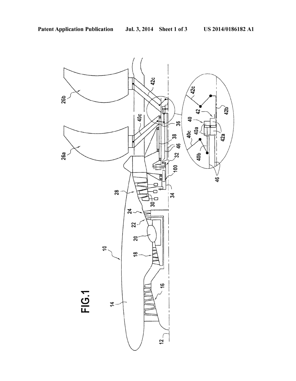 A DEVICE FOR FEEDING FLUID TO A HYDRAULIC ACTUATOR FOR CONTROLLING THE     PITCH OF THE FAN BLADES OF A TWO-PROPELLER TURBOPROP - diagram, schematic, and image 02
