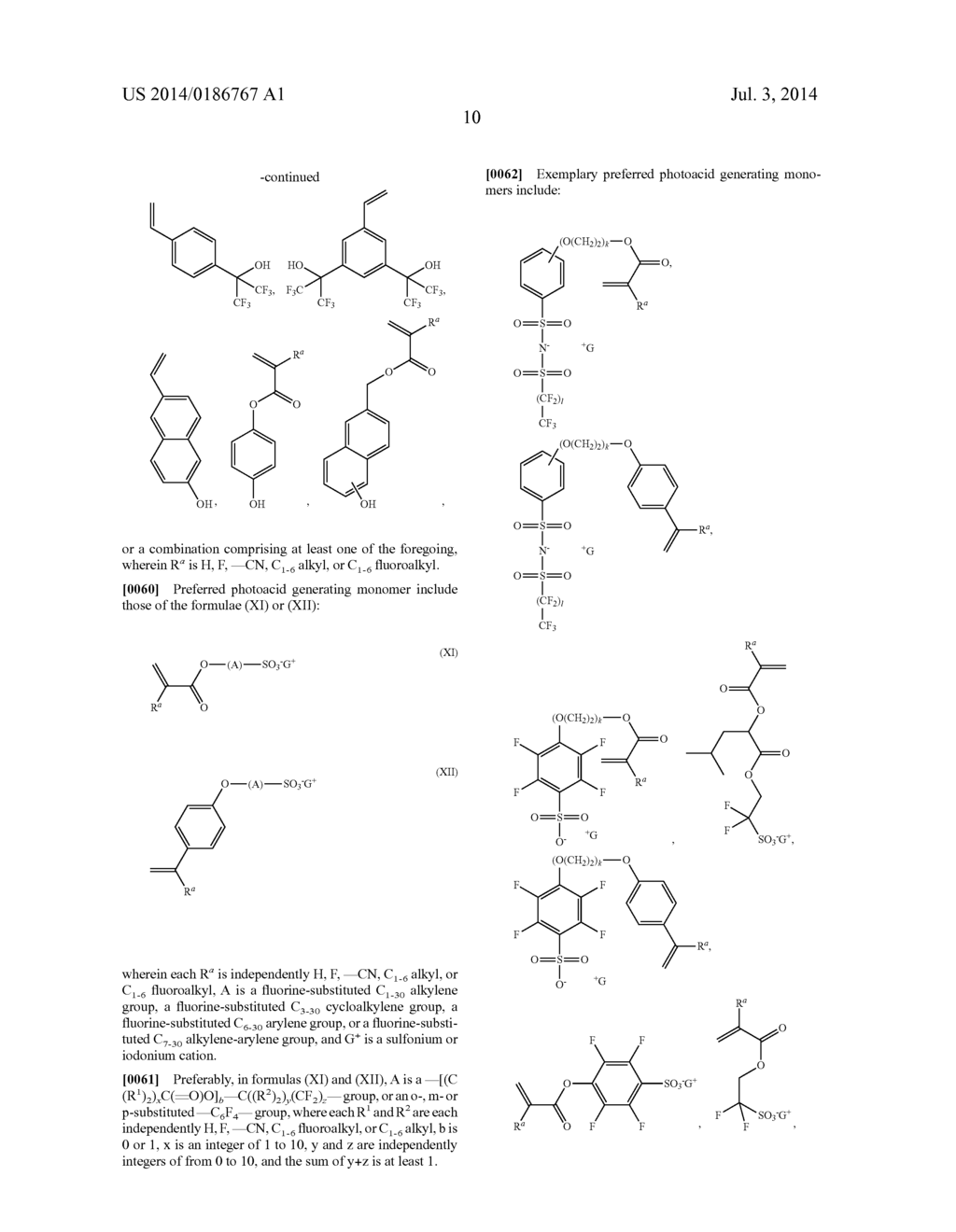 ACID GENERATORS AND PHOTORESISTS COMPRISING SAME - diagram, schematic, and image 11