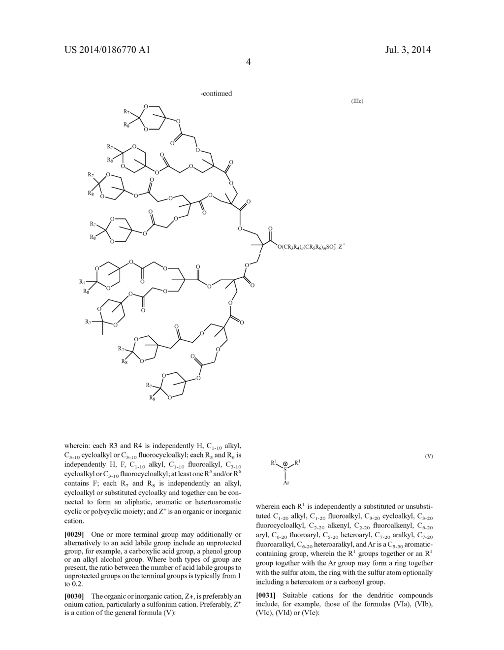 DENDRITIC COMPOUNDS, PHOTORESIST COMPOSITIONS AND METHODS OF MAKING     ELECTRONIC DEVICES - diagram, schematic, and image 05