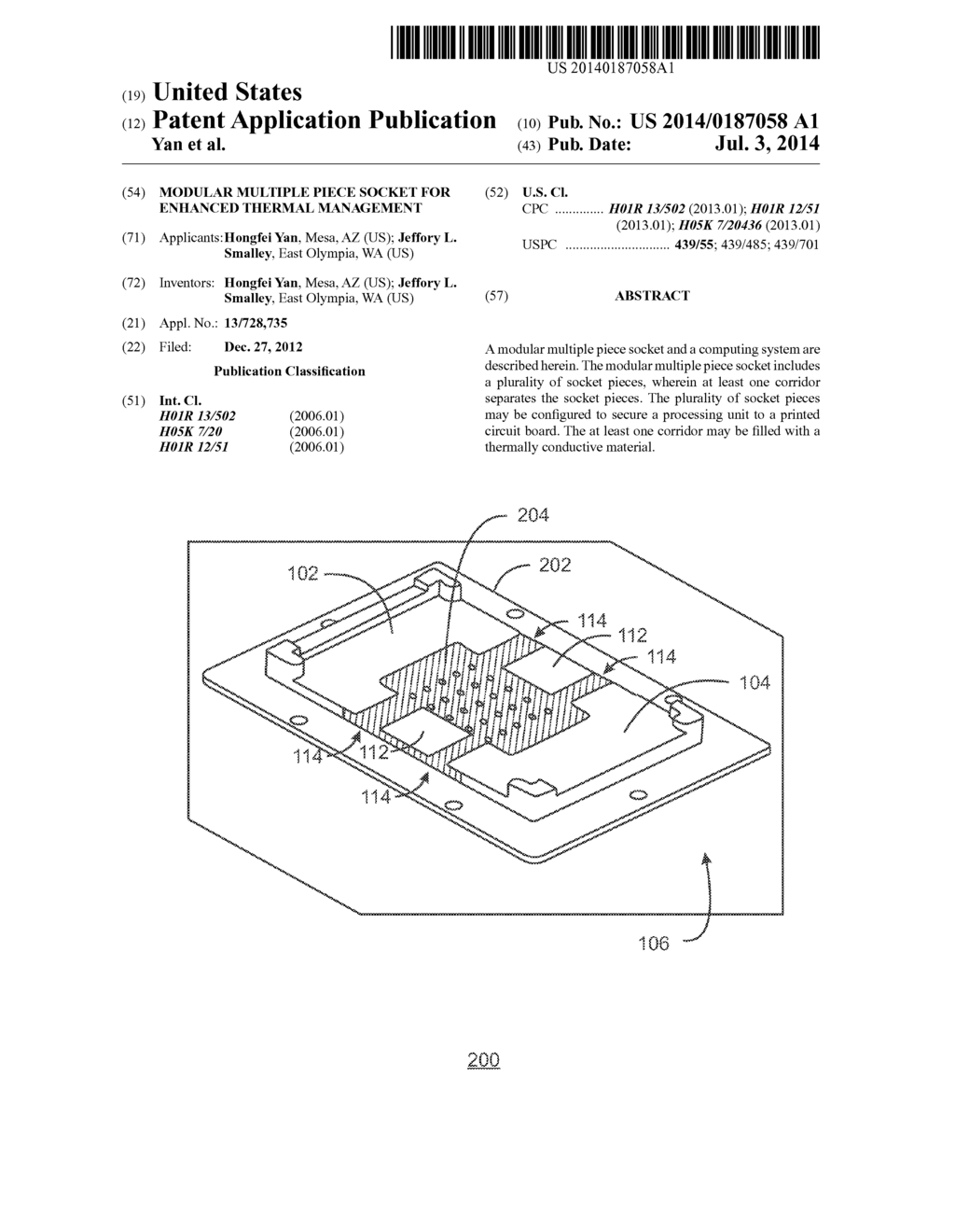 Modular Multiple Piece Socket For Enhanced Thermal Management - diagram, schematic, and image 01