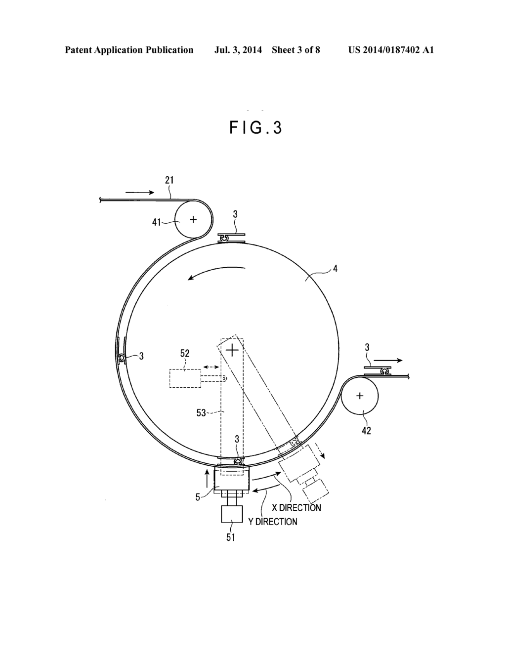 METHOD FOR HEAT SEALING ZIPPER TAPE, METHOD FOR MANUFACTURING FILM ROLL     HAVING ZIPPER TAPE, AND METHOD FOR MANUFACTURING PACKAGING HAVING ZIPPER     TAPE - diagram, schematic, and image 04