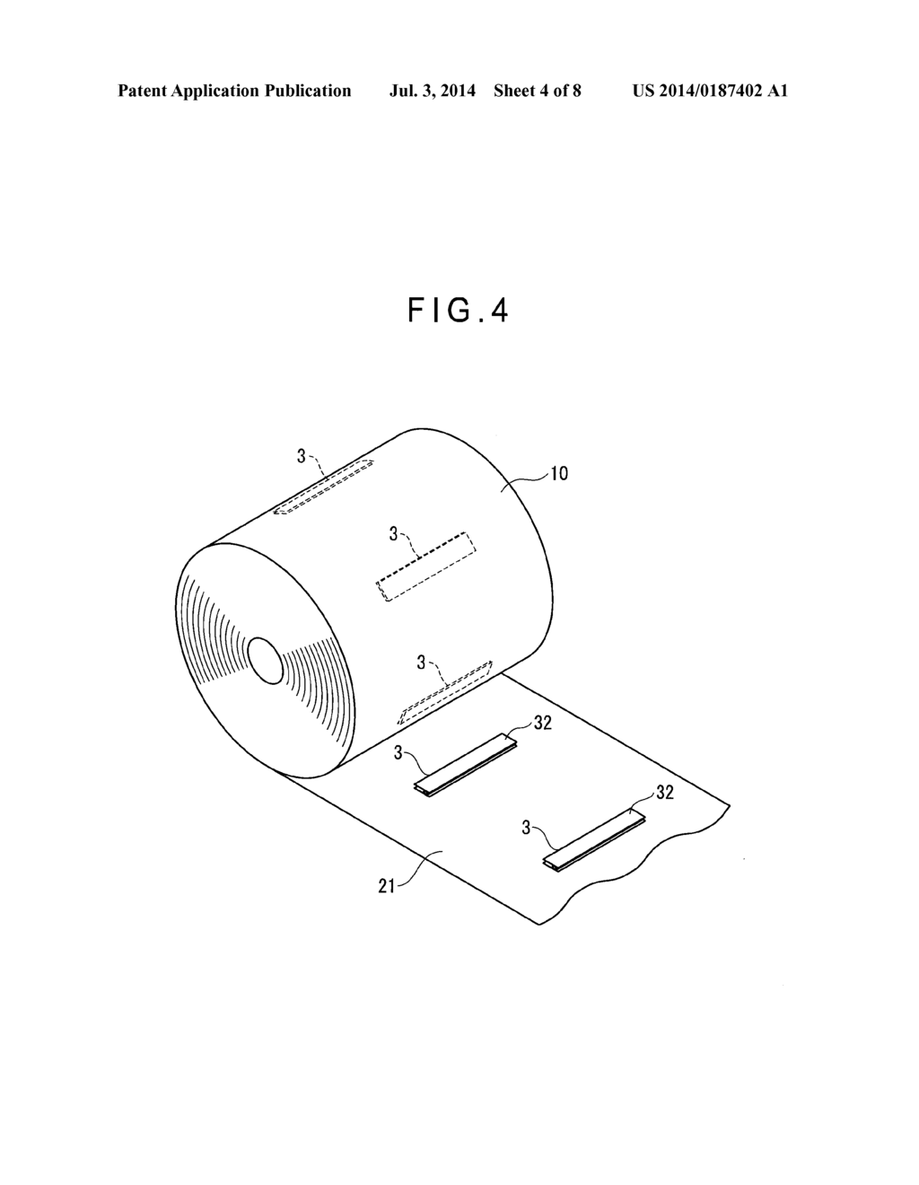 METHOD FOR HEAT SEALING ZIPPER TAPE, METHOD FOR MANUFACTURING FILM ROLL     HAVING ZIPPER TAPE, AND METHOD FOR MANUFACTURING PACKAGING HAVING ZIPPER     TAPE - diagram, schematic, and image 05