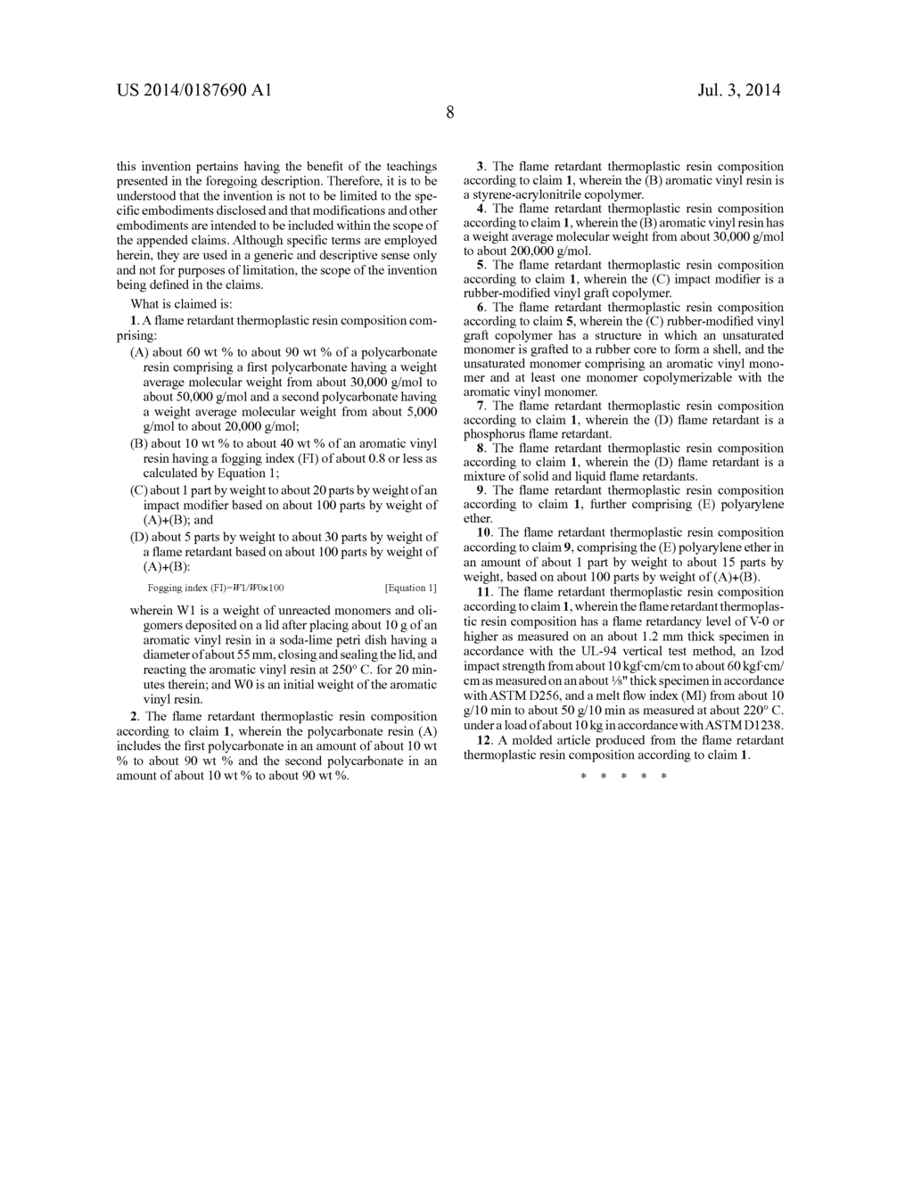 Flame Retardant Thermoplastic Resin Composition and Molded Article     Produced from the Same - diagram, schematic, and image 09