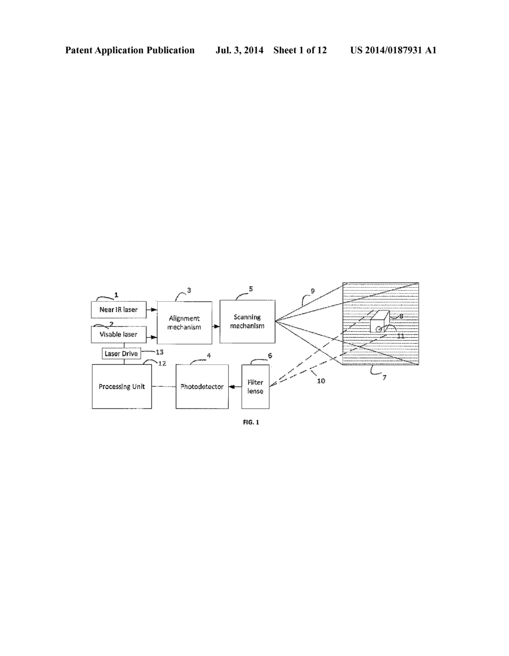 System for Detecting Fluorescence and Projecting a Representative Image - diagram, schematic, and image 02