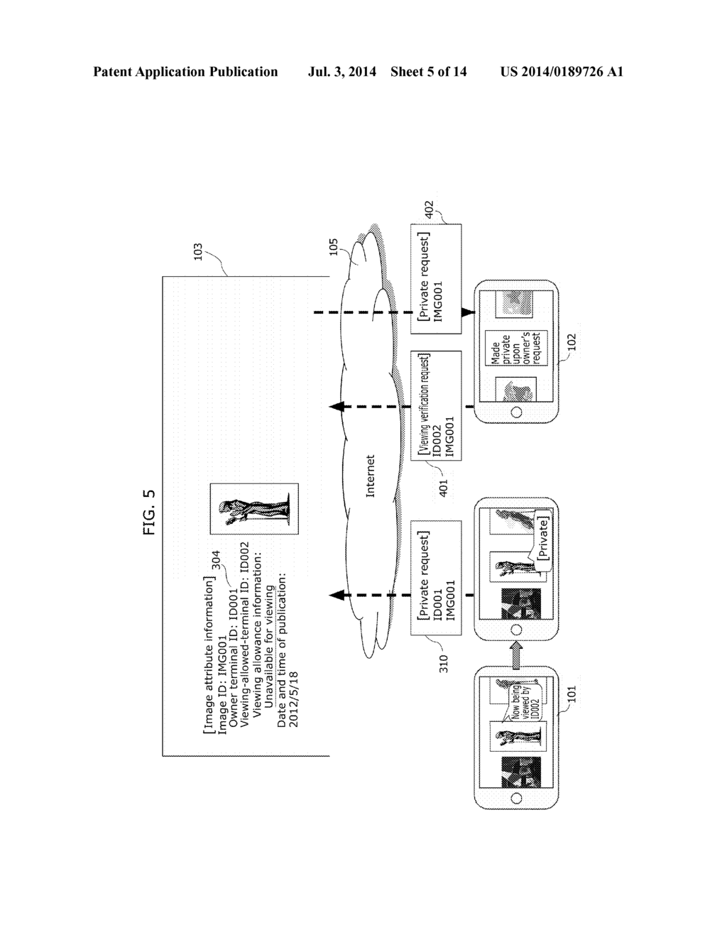 IMAGE VIEWING SYSTEM, RECEIVER MOBILE TERMINAL, IMAGE SERVER, AND IMAGE     VIEWING METHOD - diagram, schematic, and image 06