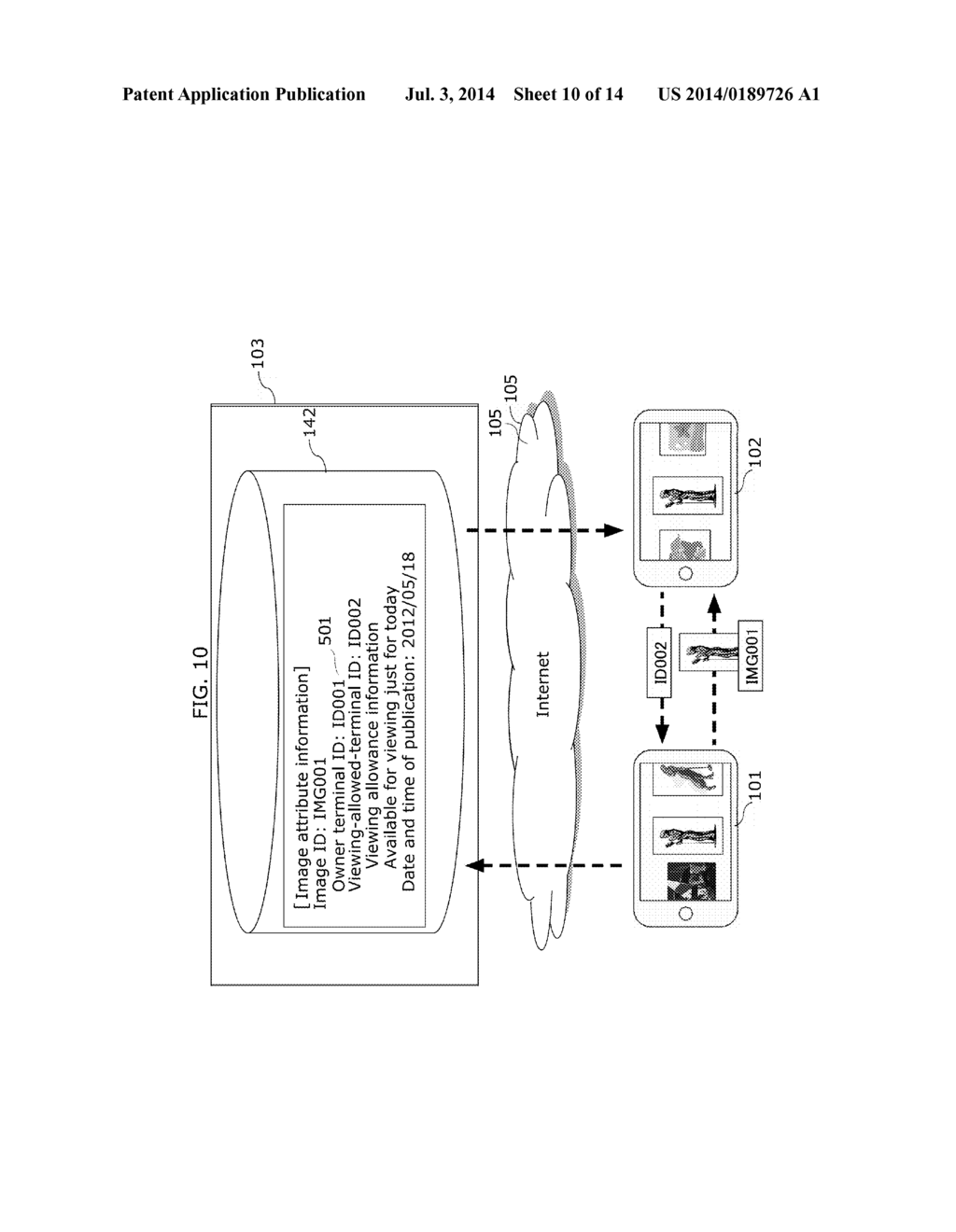 IMAGE VIEWING SYSTEM, RECEIVER MOBILE TERMINAL, IMAGE SERVER, AND IMAGE     VIEWING METHOD - diagram, schematic, and image 11