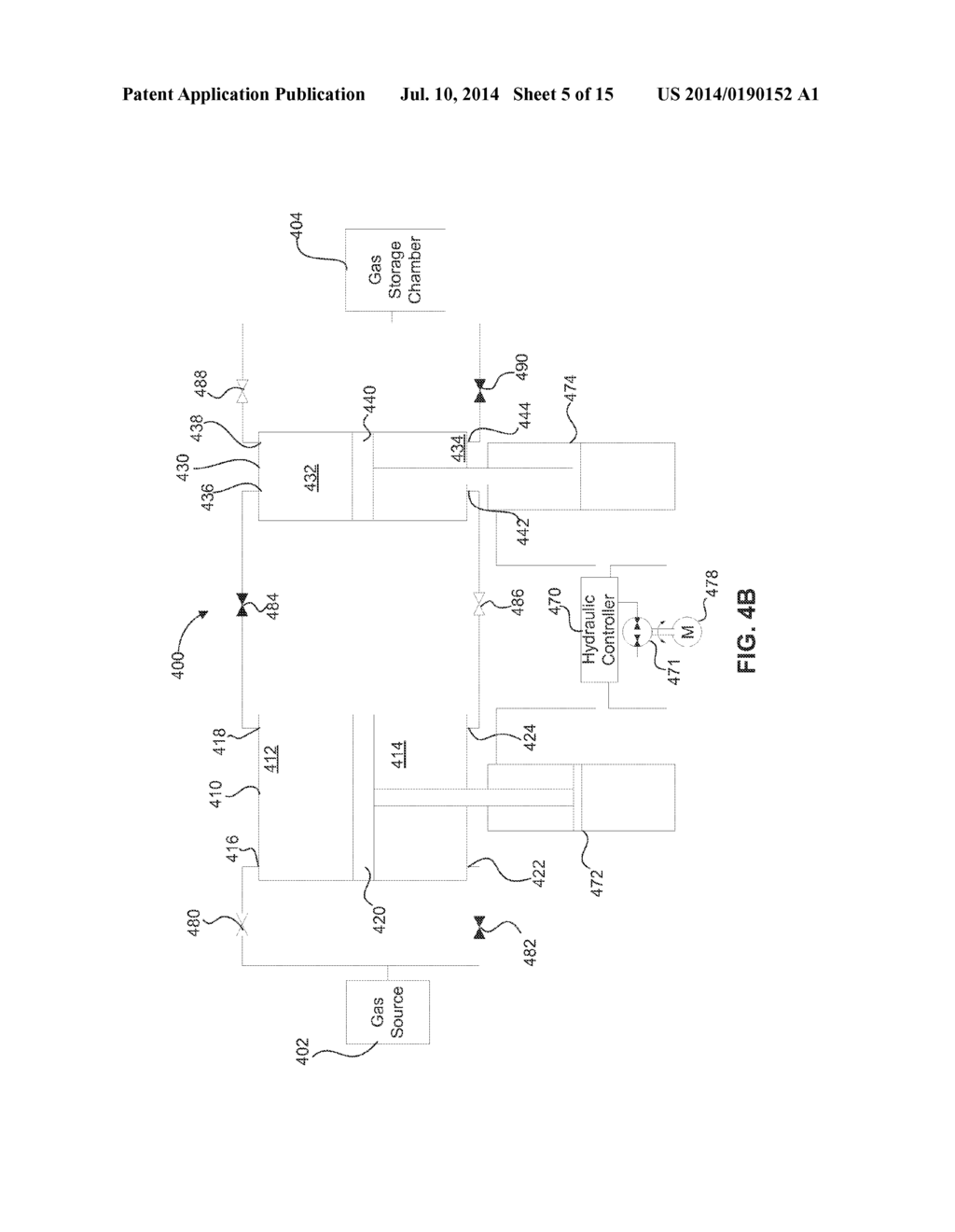 SYSTEMS AND METHODS FOR COMPRESSING AND/OR EXPANDING A GAS UTILIZING A     BI-DIRECTIONAL PISTON AND HYDRAULIC ACTUATOR - diagram, schematic, and image 06