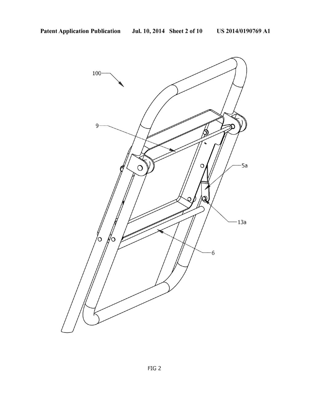 Stepladder with Latch Stud and Method - diagram, schematic, and image 03