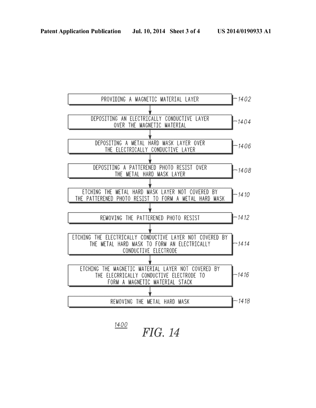 METHOD OF MANUFACTURING A MAGNETORESISTIVE DEVICE - diagram, schematic, and image 04