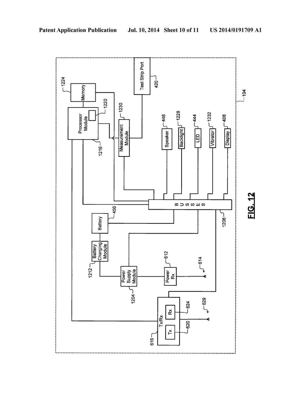 Handheld Medical Device Simultaneous Charging And In Vivo Analyte Sampling     Systems And Methods - diagram, schematic, and image 11