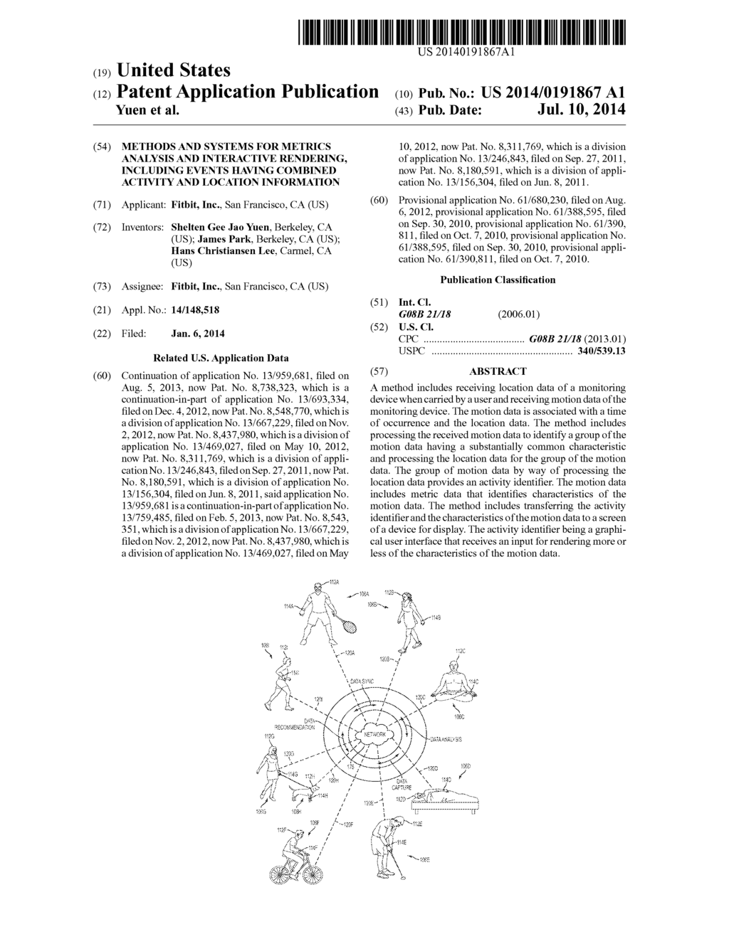 Methods and Systems for Metrics Analysis and Interactive Rendering,     Including Events Having Combined Activity and Location Information - diagram, schematic, and image 01