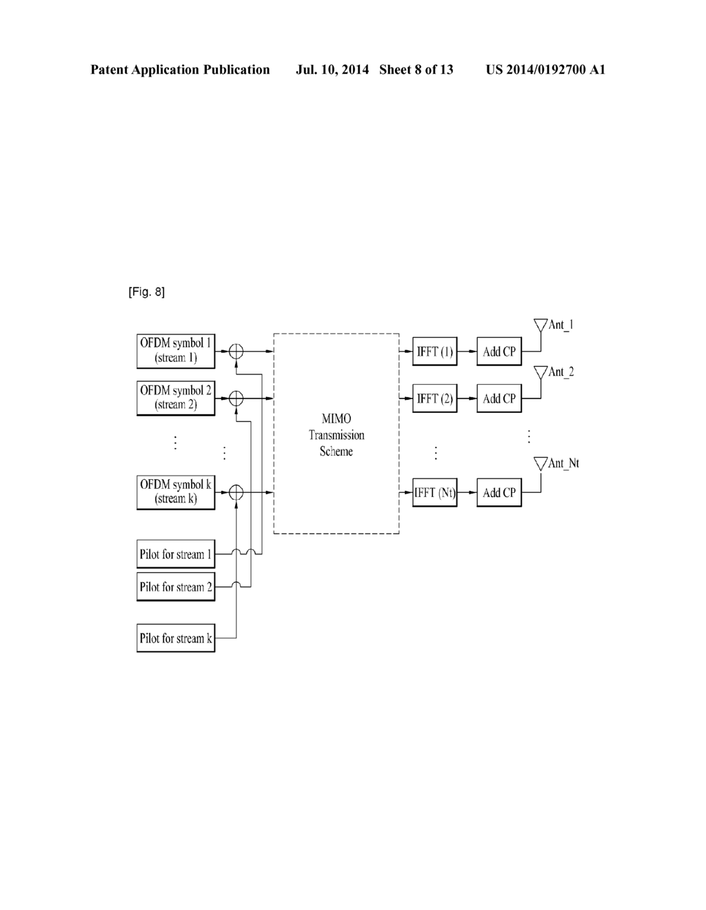 APPARATUS FOR TRANSMITTING AND RECEIVING DATA IN A WIRELESS COMMUNICATION     SYSTEM AND METHOD THEREOF - diagram, schematic, and image 09