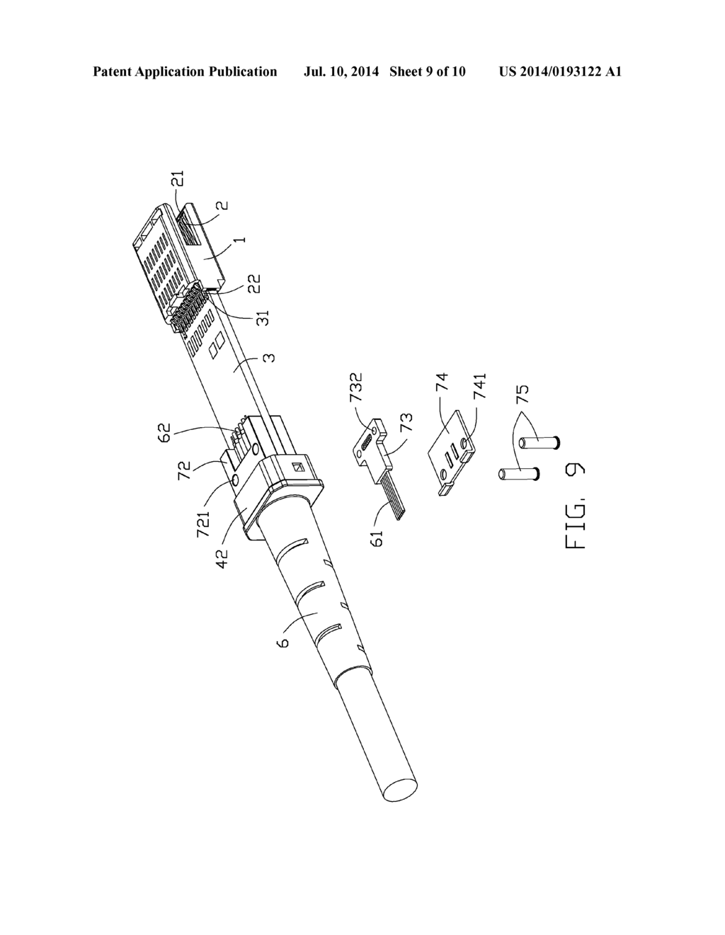 CABLE ASSEMBLY WITH ELECTRICAL-OPTICAL HYBRID CABLE - diagram, schematic, and image 10