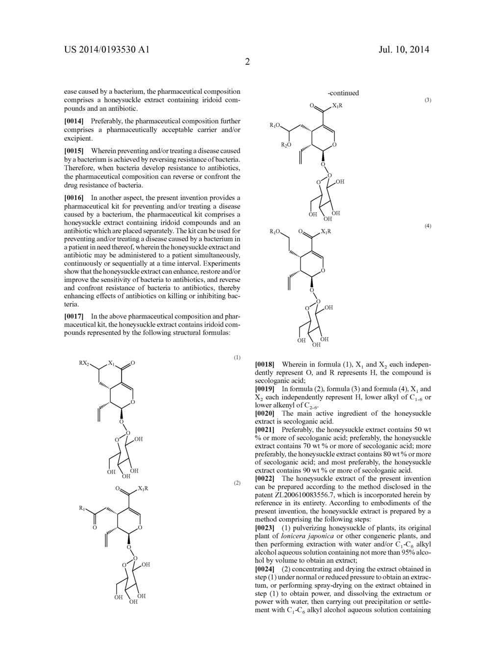 PHARMACEUTICAL COMPOSITION CONTAINING HONEYSUCKLE EXTRACT AND ANTIBIOTICS,     PHARMACEUTICAL KIT, AND USE OF HONEYSUCKLE EXTRACT FOR PREPARATION OF     DRUG - diagram, schematic, and image 06