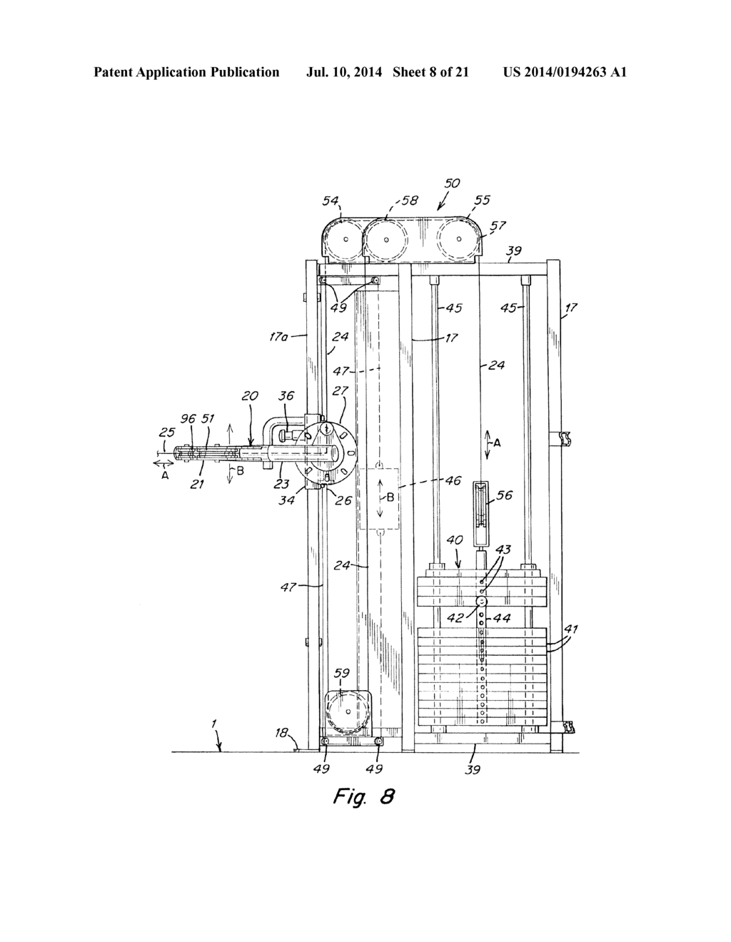 ADJUSTABLE ASSEMBLY FOR EXERCISE APPARATUS - diagram, schematic, and image 09