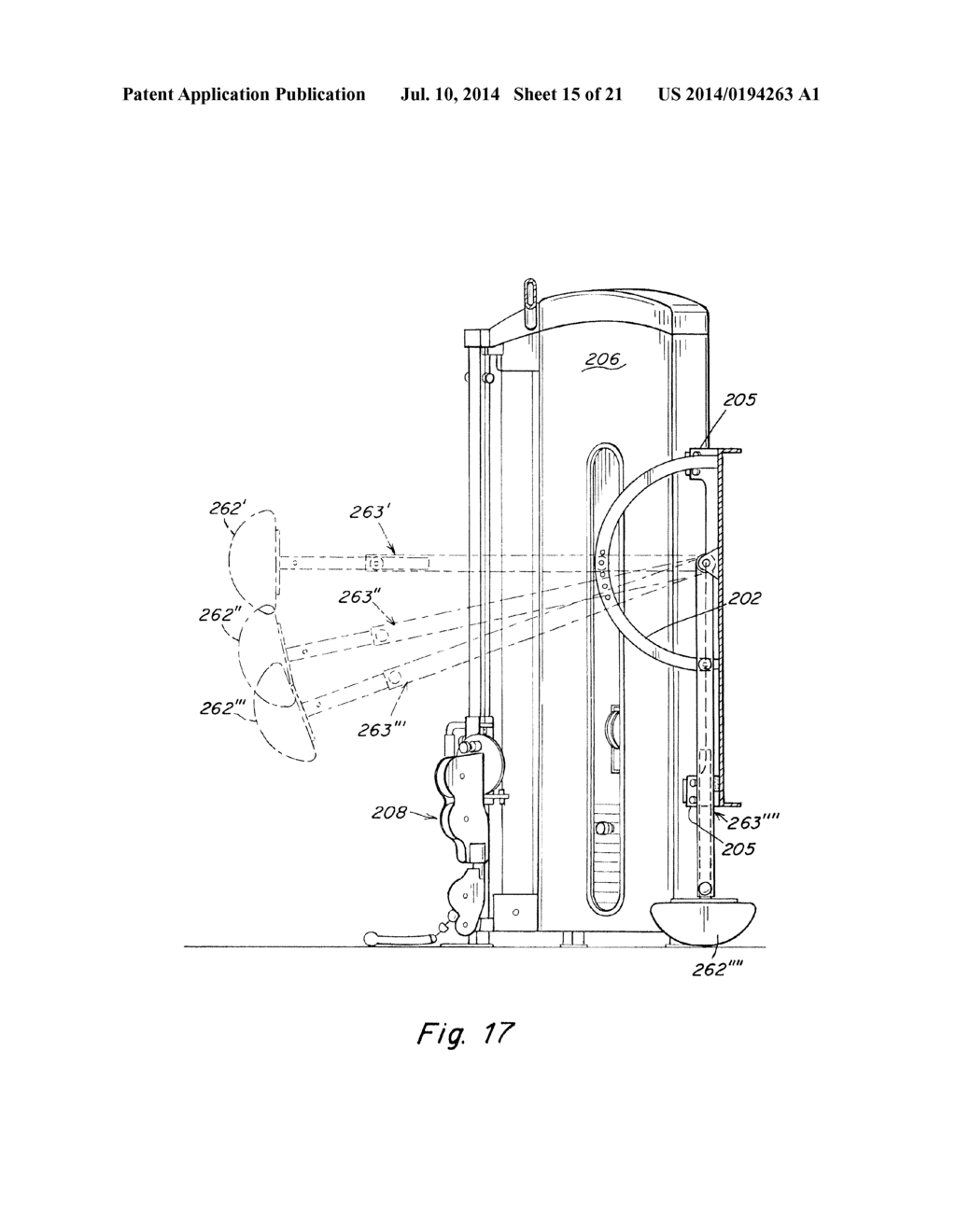 ADJUSTABLE ASSEMBLY FOR EXERCISE APPARATUS - diagram, schematic, and image 16