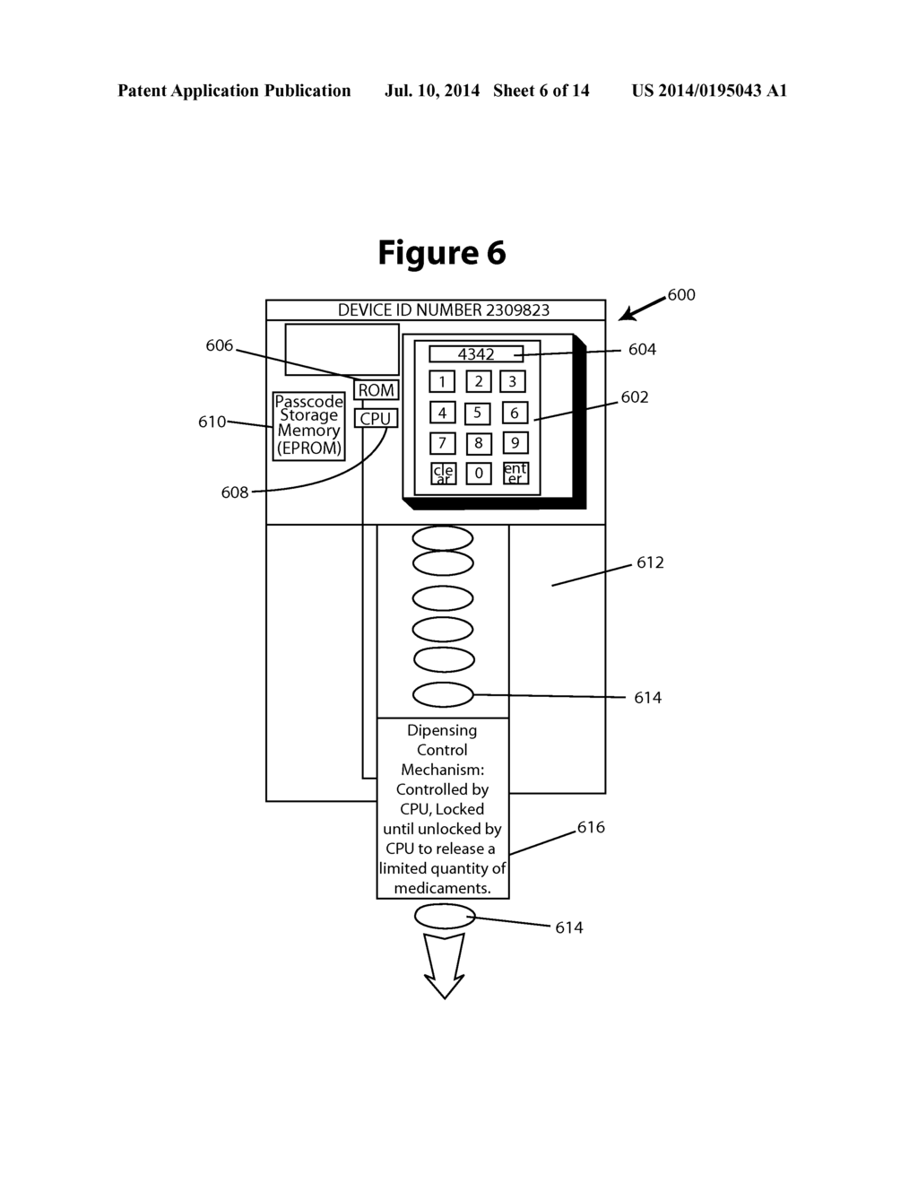 METHOD, SYSTEM AND APPARATUS FOR CONTROLLING PATIENT ACCESS TO MEDICAMENTS - diagram, schematic, and image 07