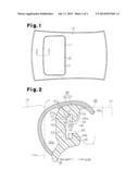 PANEL STRUCTURE FOR VEHICLE ROOF DEVICE AND WEATHER STRIP FOR VEHICLE ROOF     DEVICE diagram and image