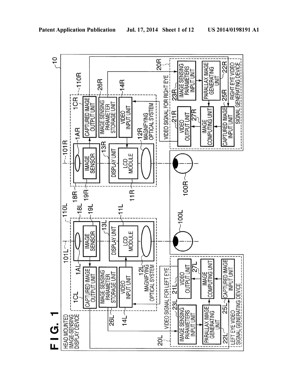 HEAD MOUNTED IMAGE-SENSING DISPLAY DEVICE AND COMPOSITE IMAGE GENERATING     APPARATUS - diagram, schematic, and image 02