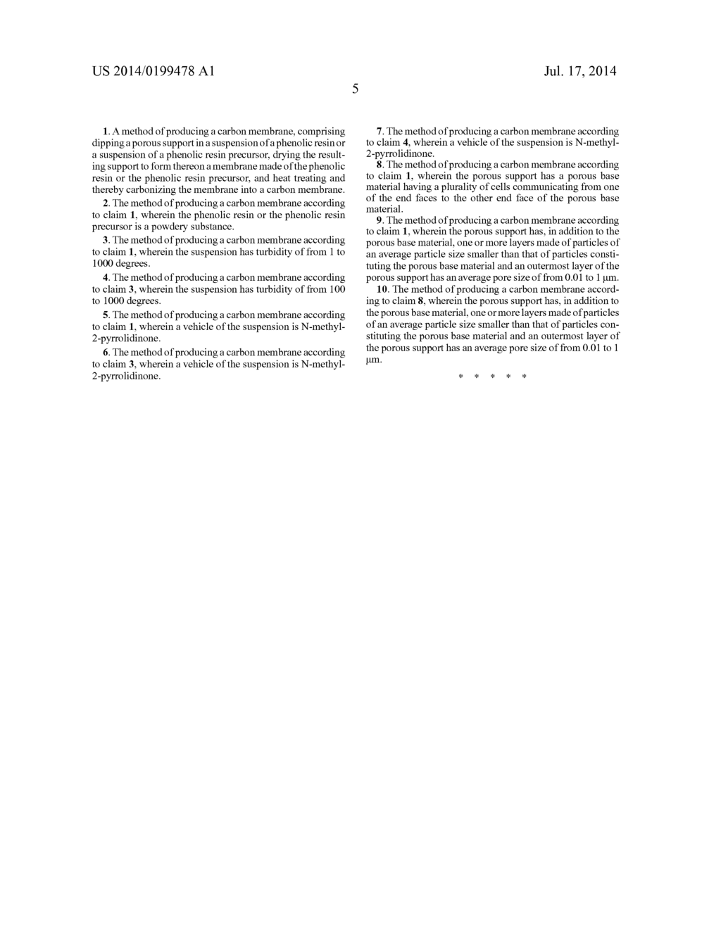 METHOD FOR PRODUCING CARBON MEMBRANE - diagram, schematic, and image 08