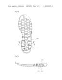 LIGHTWEIGHT SHOE SOLE HAVING STRUCTURE DISPLAYING SHOCK ABSORPTION AND     REBOUND ELASTICITY diagram and image