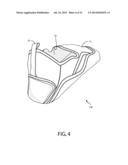 COMBINATION WATERPROOF FOOTWEAR COVERING AND CARRIER BAG ASSEMBLY diagram and image