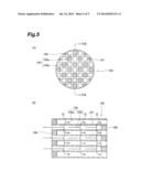 PROCESS FOR PRODUCTION OF HONEYCOMB STRUCTURE, HONEYCOMB STRUCTURE, AND     PARTICULATE FILTER diagram and image