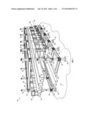 PLURAL-STORY, PIPE-SUPPORT FRAME SYSTEM WITH MODULAR, REMOVABLYATTACHABLE     LATERAL-WORKER-SUPPORT SCAFFOLDING diagram and image