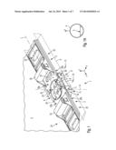 FASTENING DEVICE FOR RELEASABLY FASTENING A MECHANISM IN THE REGION OF A     FLOOR OF AN AIRCRAFT OR SPACE CRAFT AND ARRANGEMENT FOR A CARGO LOADING     SYSTEM diagram and image